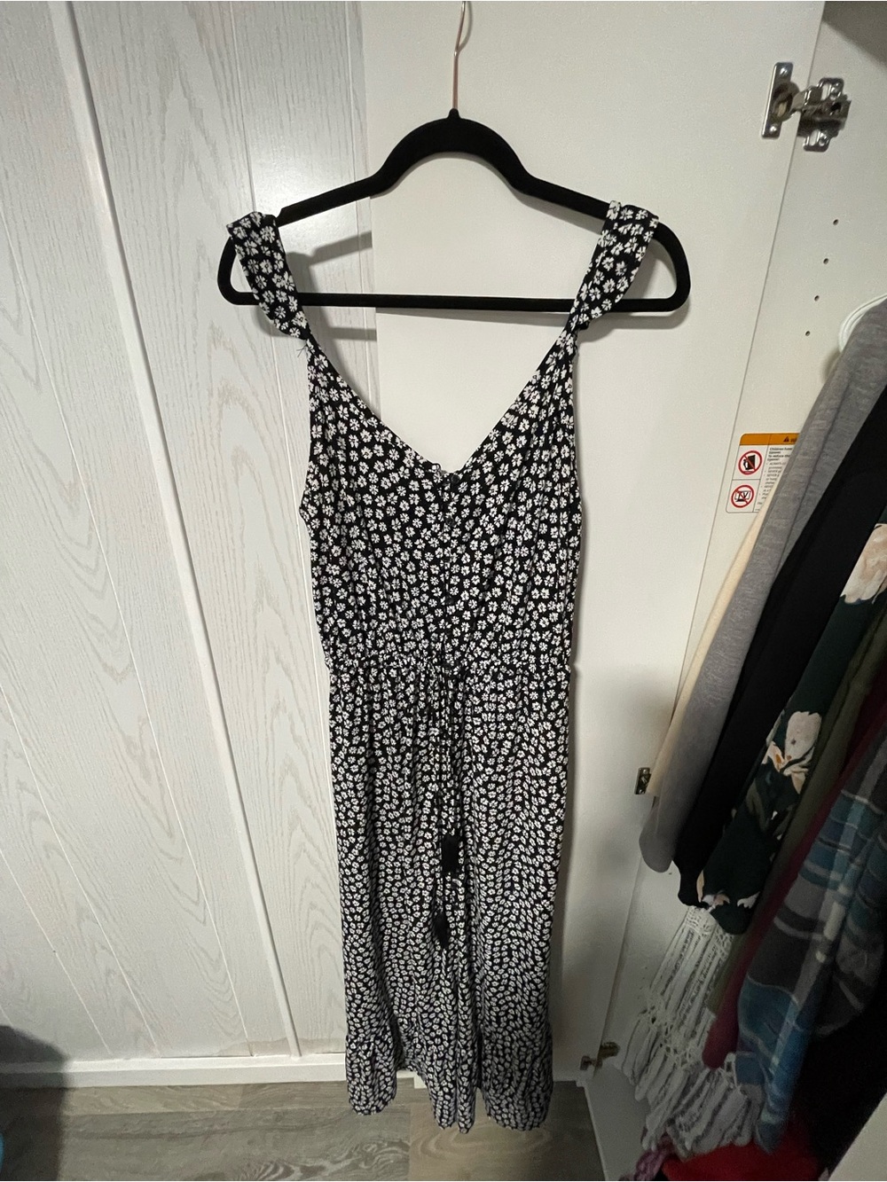 Dex Black and White Floral maxi dress